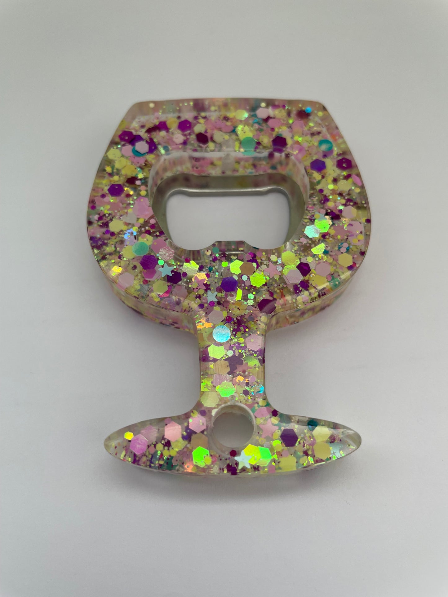 Décapsuleur verre pailllettes