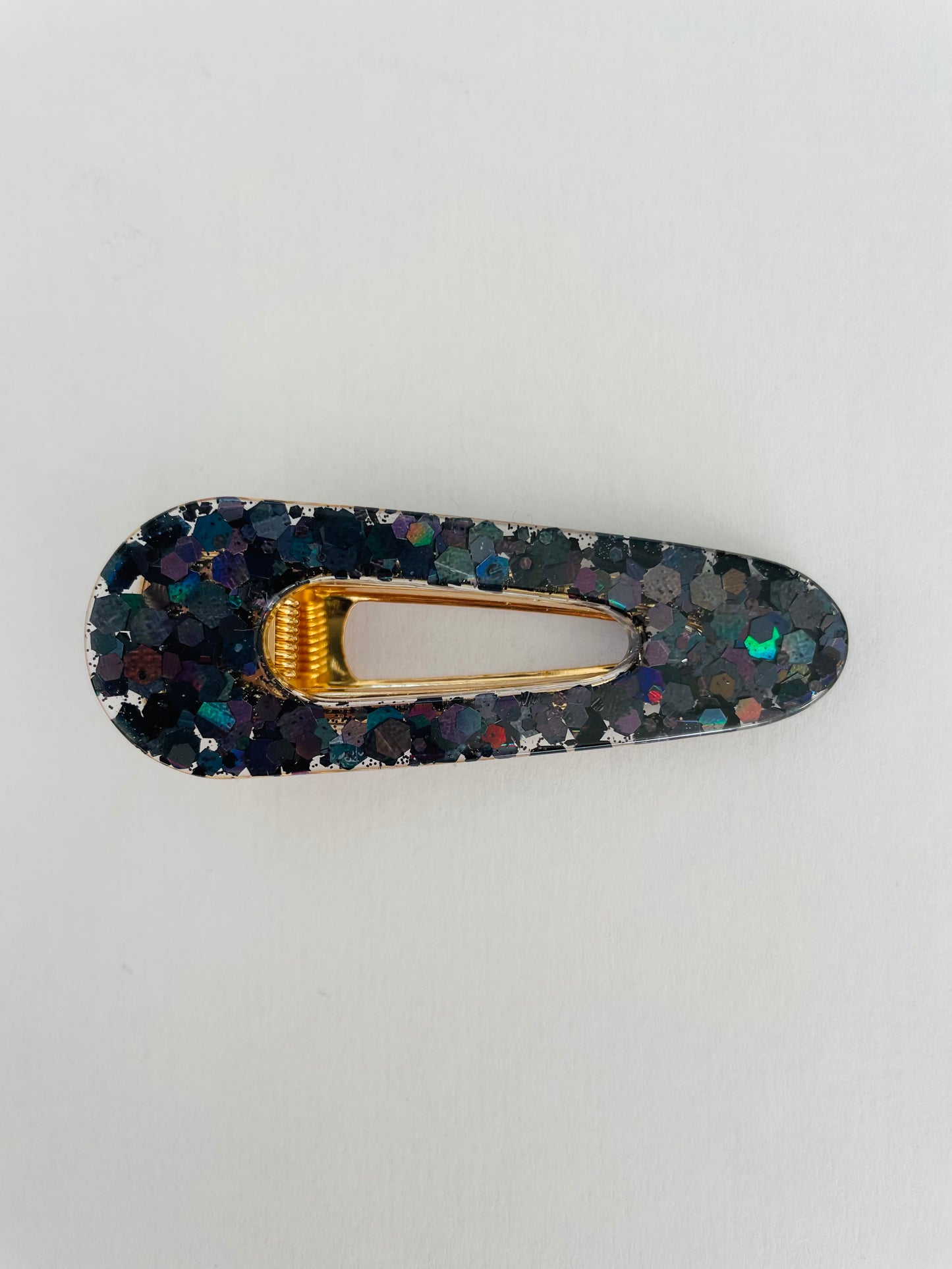 Barrette noir à paillettes