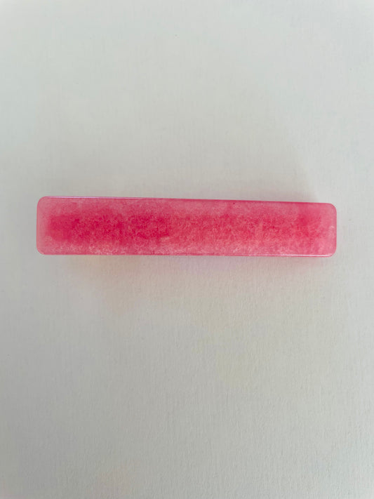 Barrette rose irisée